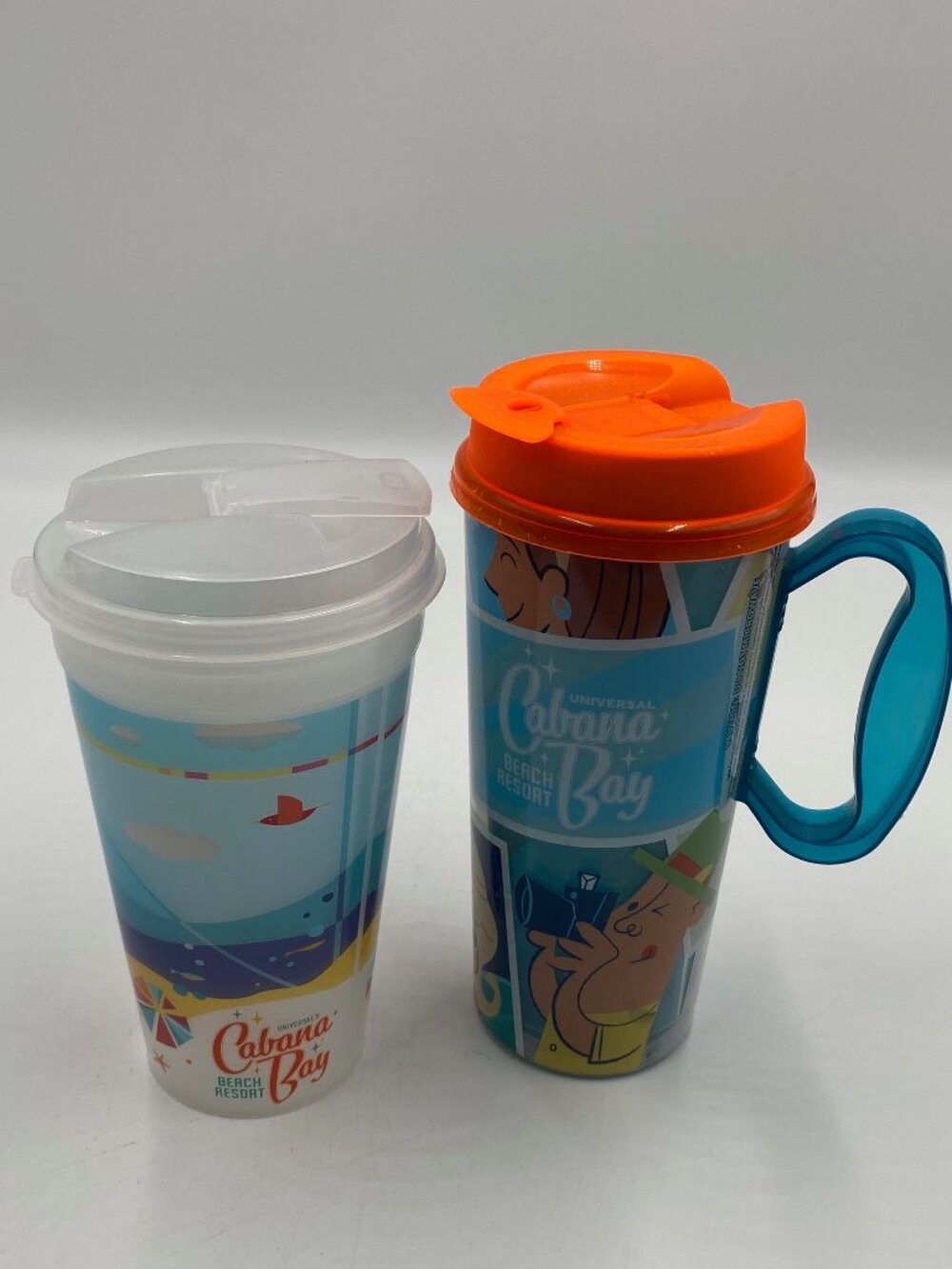 Universal Studios Cabana Bay Beach Resort Travel Mug Cups Handle Sipper Top